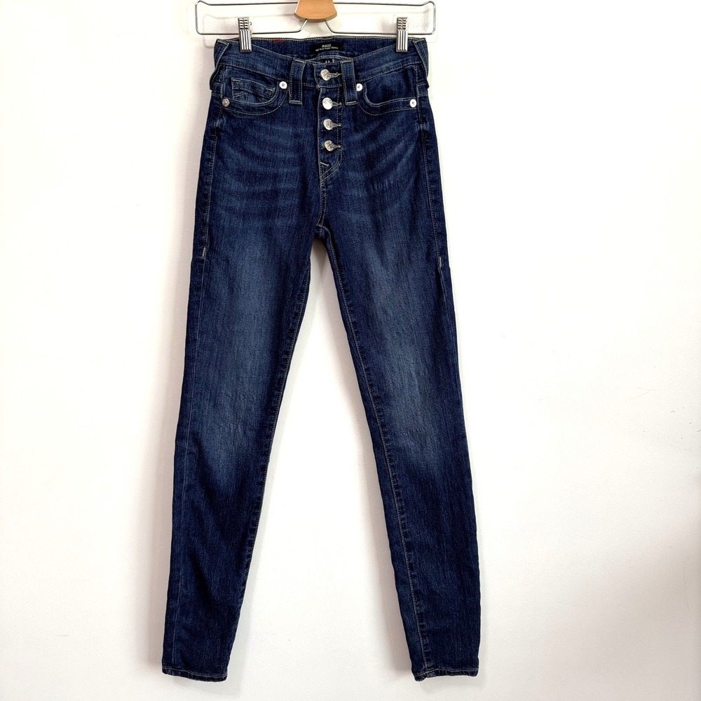 True Religion Halle High Rise Super Skinny Jeans 25 Button Fly‎ 25x30 Blue Y2K